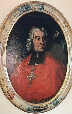 Kardinal Franz Conrad von Rodt Fürstbischof von Konstanz dem sich die schwäbische Provinz 1760 unterstellen wollte. Ölbild Ratssaal Markdorf