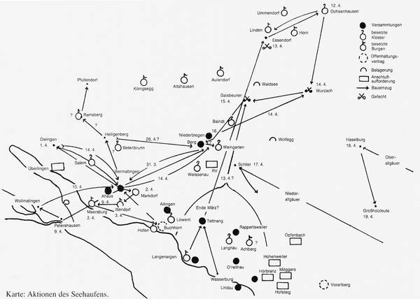 Aktionen des Seehaufens