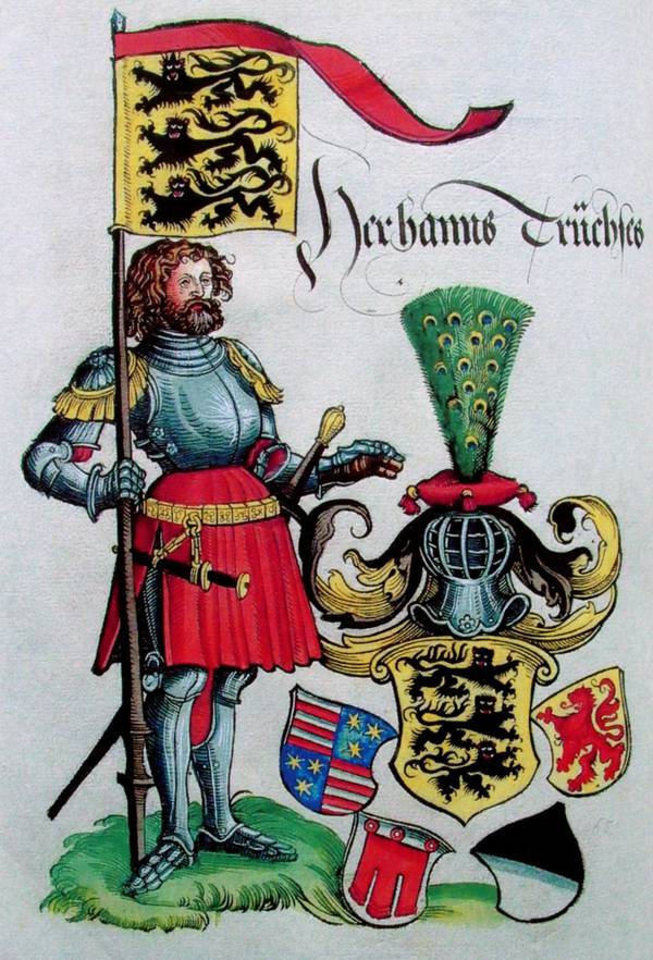 Truchsess Johann von Waldburg, ab 1417 Landvogt von Oberschwaben. Holzschnitt von Hans Burgkmair d.Ä., um 1530.