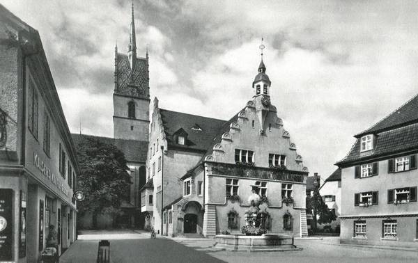 Der Rathausplatz, Ort der Revolutionskundgebung am 11. Nov. 1918