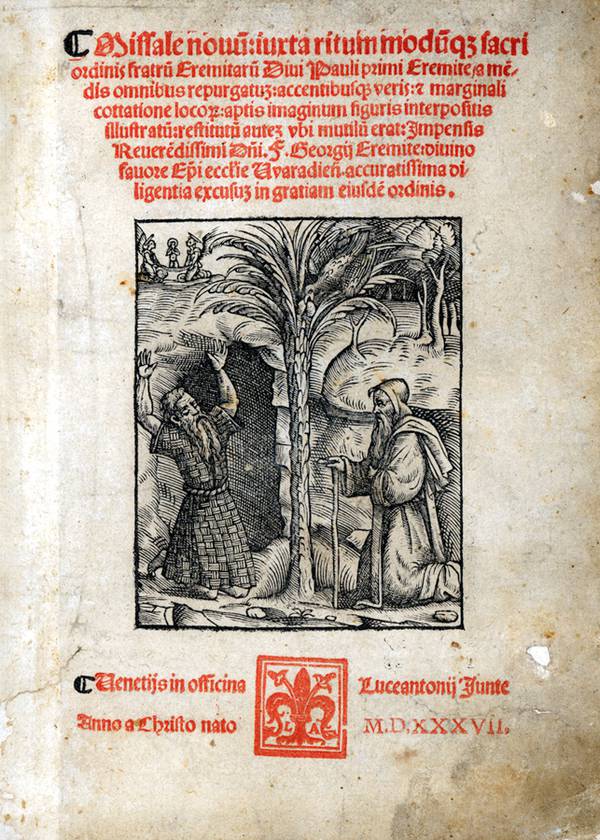Missale des Paulinerordens 1537