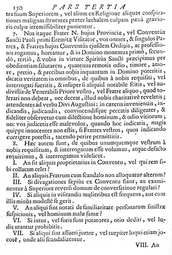 Der Fragenkatalog in den Ordenskonstitutionen von 1725 S. 150