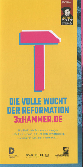 Flyer des Prospekts zu den nationalen Reformations-Ausstellungen.