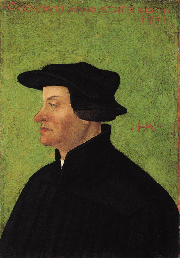 Ulrich Zwingli. Porträt von Hans Asper, um 1531. Kunstmuseum Winterthur.