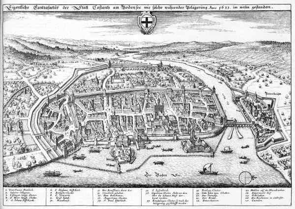 Ansicht von Konstanz. Merian 1643.